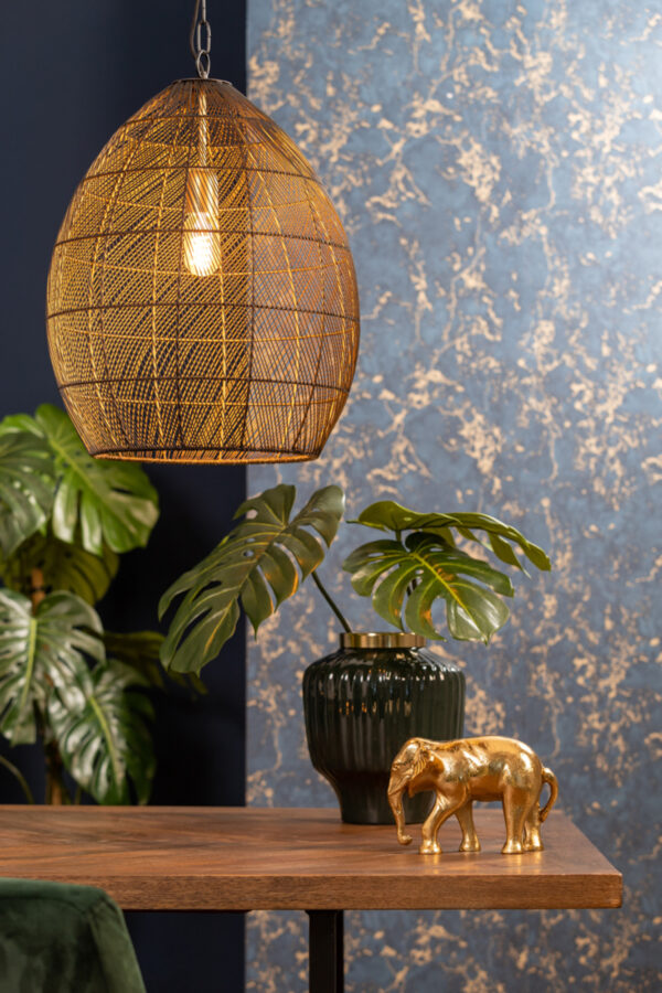 Rustieke ovale fijnmazige hanglamp Light & Living Meya - Image 4