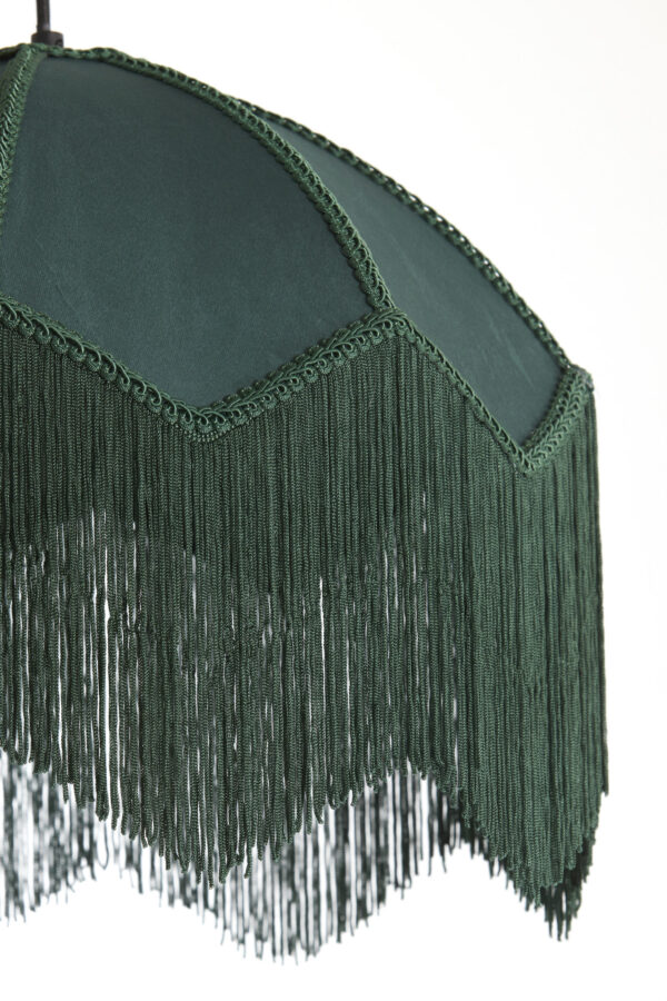 Groene vintage velvet hanglamp koepel Light & Living Malacia - Image 3