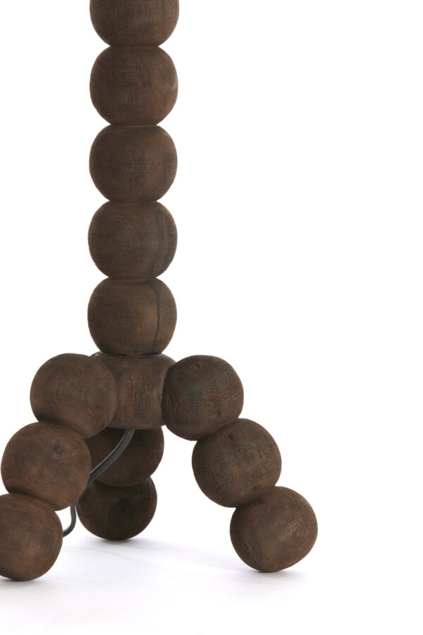 Donkerbruine tafellamp bollen hout Light & Living Veglio - Image 5