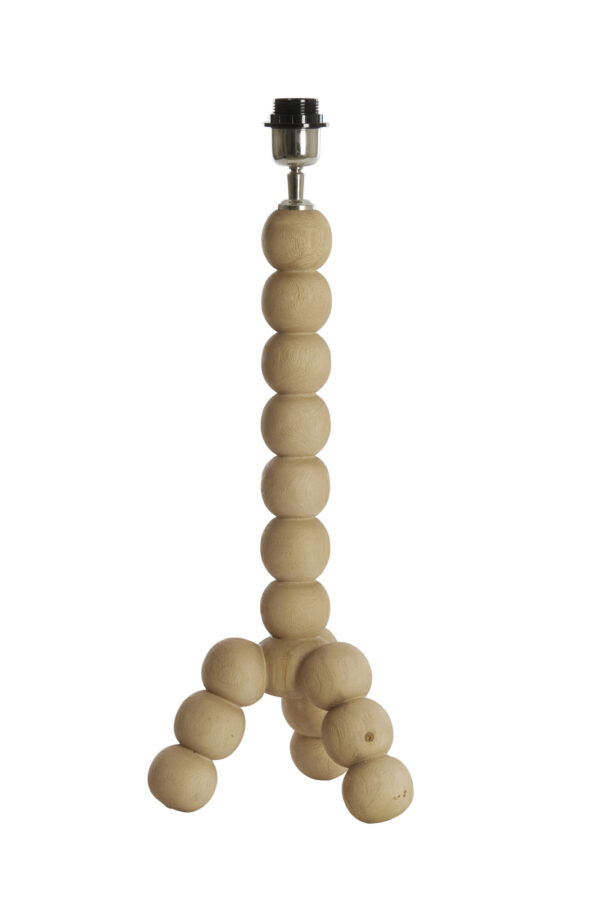 Naturel houten tafellamp bollen Light & Living Veglio