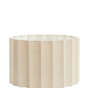 Beige geplooide cilinder lampenkap Light & Living Disli