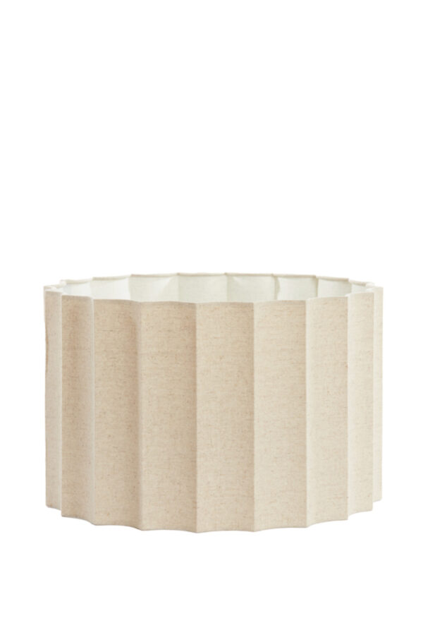 Beige geplooide cilinder lampenkap Light & Living Disli