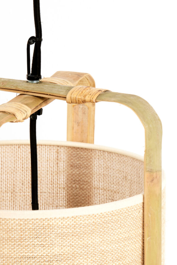 Hanglamp beige frame bamboe Light & Living Sendai - Image 5