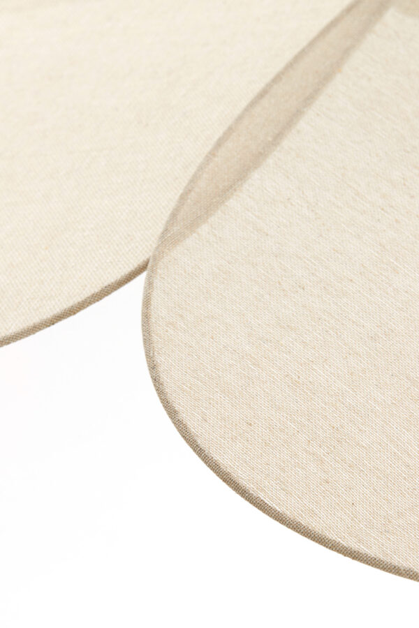 Beige hanglamp bloemvorm textiel Light & Living Fyano - Image 7