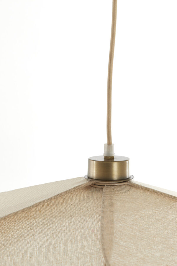Beige hanglamp bloemvorm textiel Light & Living Fyano - Image 5