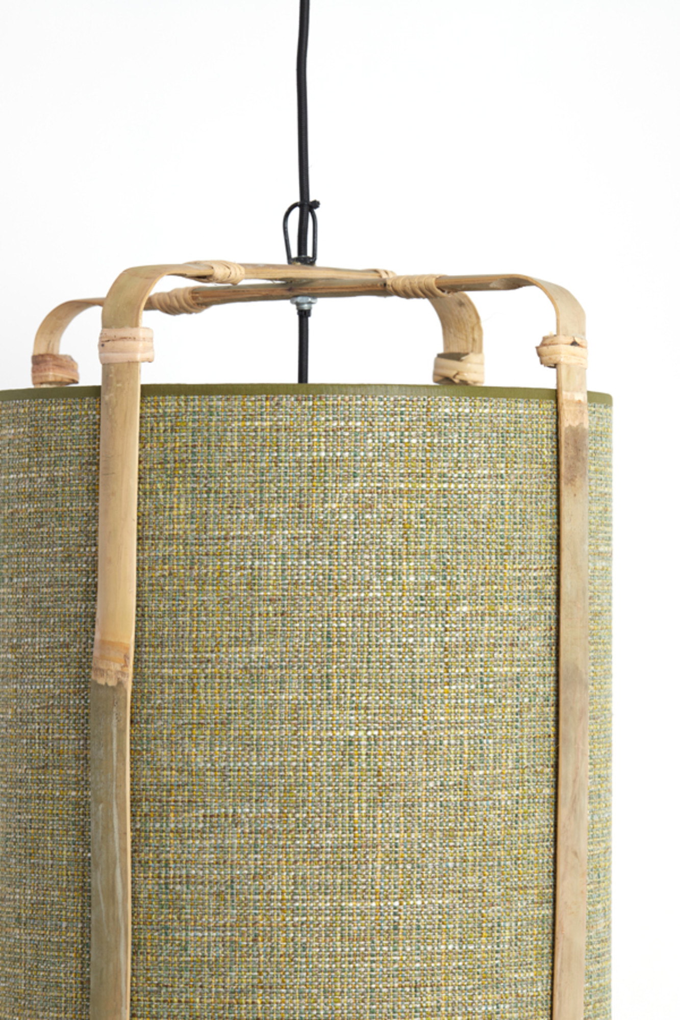 Hanglamp groen frame bamboe Light & Living Sendai - Image 6