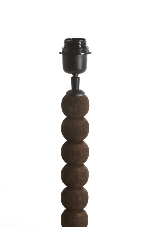 Donkerbruine tafellamp bollen hout Light & Living Veglio - Image 4