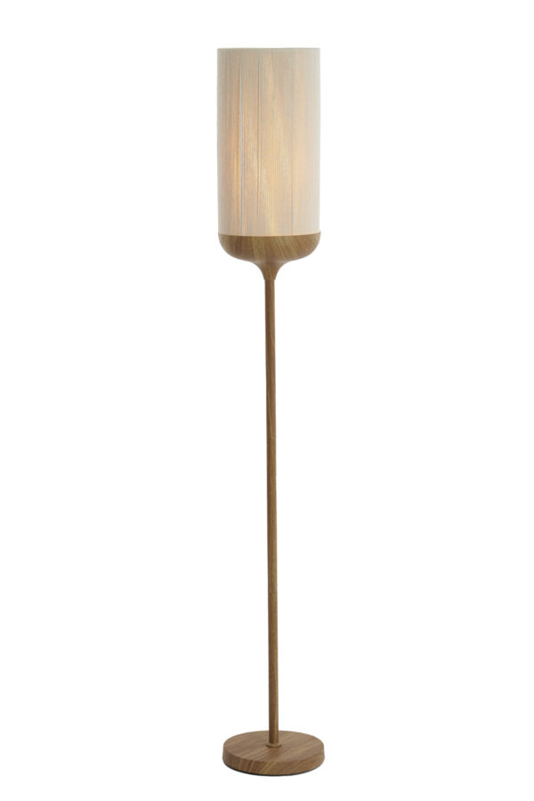 Beige/naturel rechte vloerlamp metaal Light & Living Dania - Image 2