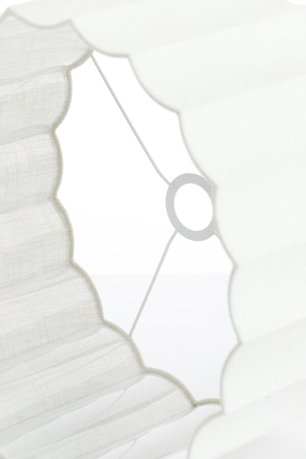 Witte geplooide cilinder lampenkap Light & Living Disli - Image 4