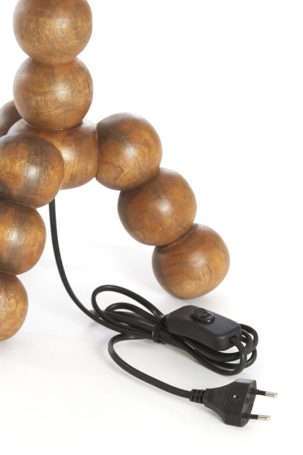 Tafellamp houten bollen lichtbruin Light & Living Veglio - Image 5
