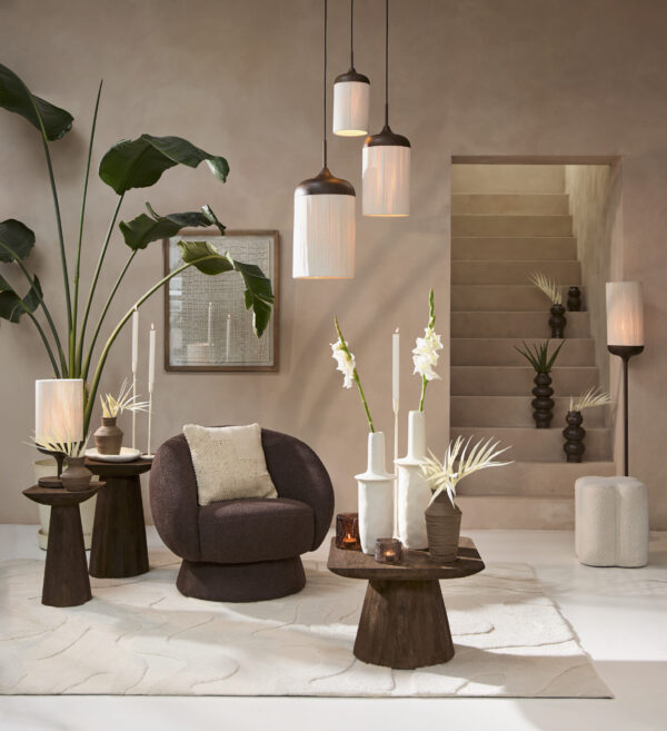 Japandi tafellamp beige/bruin bekervorm Light & Living Dania - Image 5