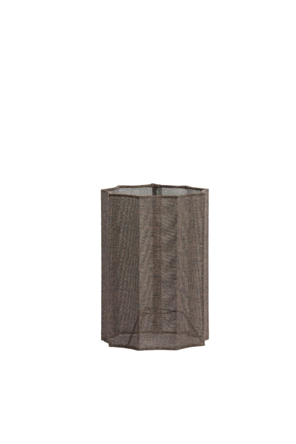 Bruine geplooide hoge lampenkap Light & Living Disli