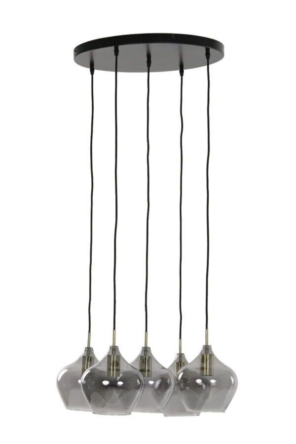 Retro glazen hanglamp vijf lichtpunten Light & Living Rakel - Image 3