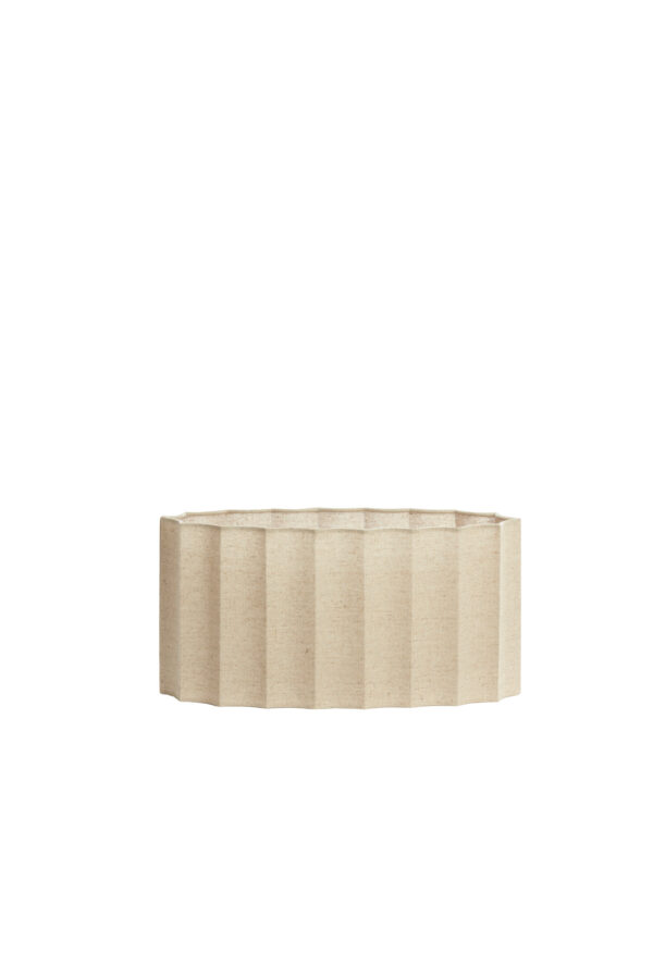 Ovale geplooide lampenkap beige Light & Living Disli