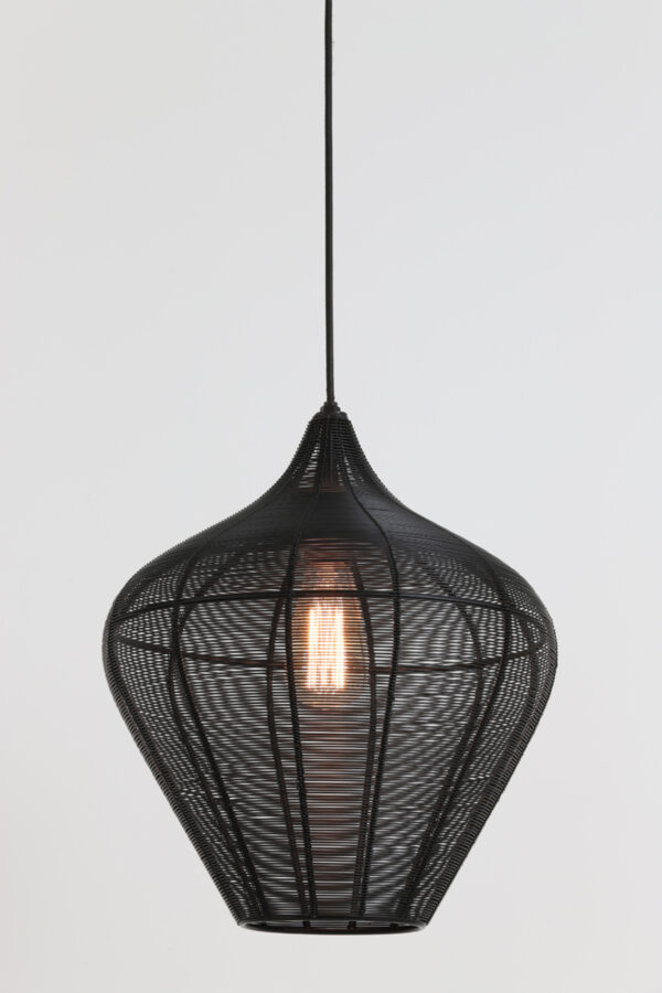 Rustieke zwarte bolvormige hanglamp Light & Living Alvaro - Image 2