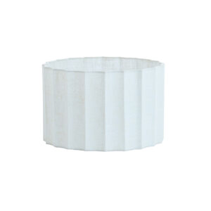 Witte geplooide lampenkap cilinder Light & Living Disli