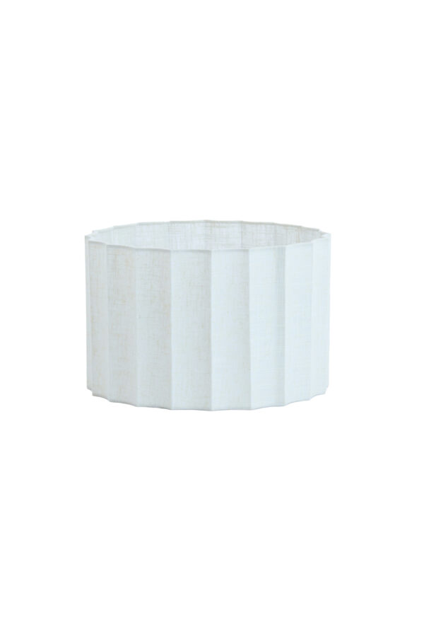 Witte geplooide lampenkap cilinder Light & Living Disli