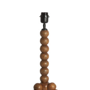 Alternative view of Lichtbruine houten bollen tafellamp Light & Living Veglio
