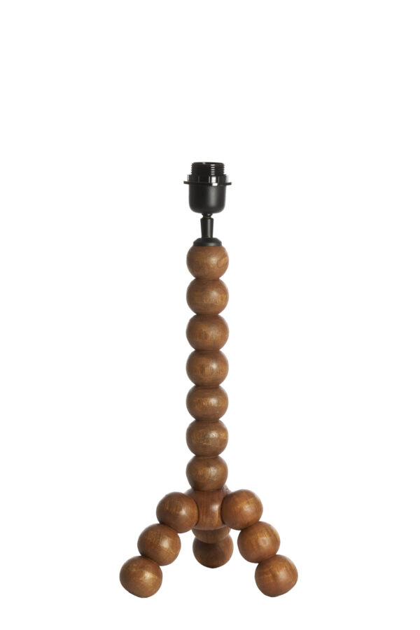 Lichtbruine houten bollen tafellamp Light & Living Veglio - Image 2