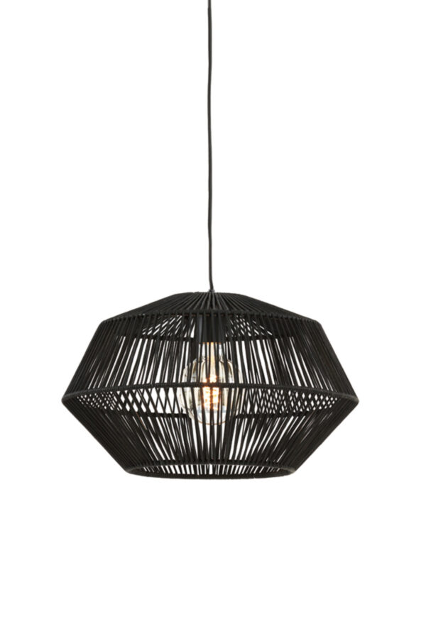 Rustieke ronde zwarte hanglamp Light & Living Deya - Image 2