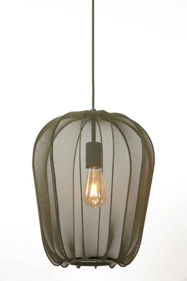 Rustieke groene hanglamp van gaas Light & Living Plumeria - Image 2