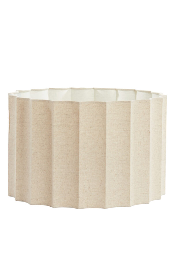 Geplooide cilinder lampenkap beige Light & Living Disli