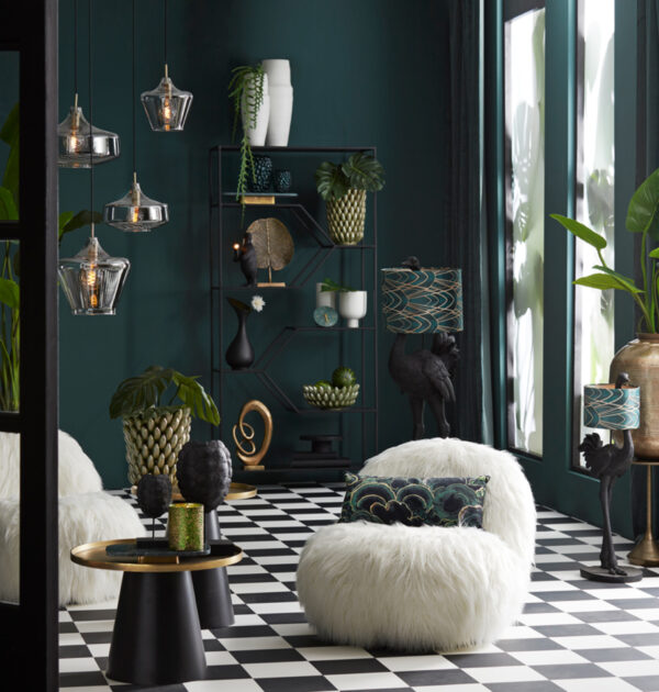 Retro zwarte hanglamp rookglas Light & Living Solly - Image 5
