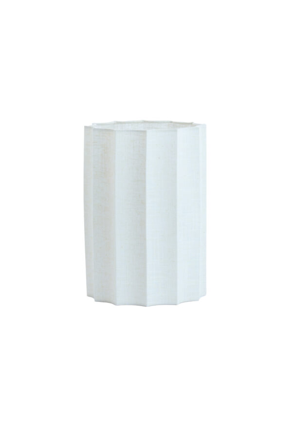 Witte hoge lampenkap geplooid Light & Living Disli