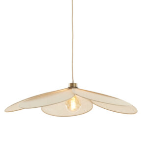Alternative view of Beige hanglamp bloemvorm textiel Light & Living Fyano