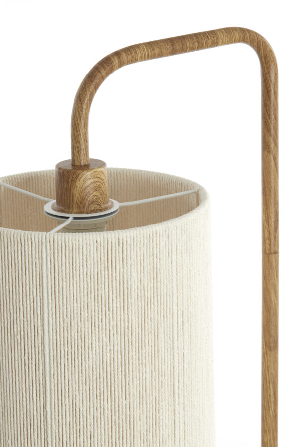 Gebogen katoen/metalen vloerlamp bruin Light & Living Donio - Image 7
