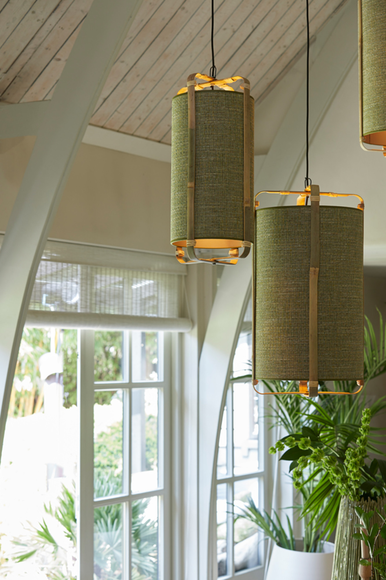 Hanglamp groen frame bamboe Light & Living Sendai - Image 5
