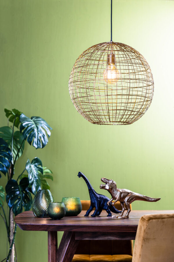 Rustieke ronde gouden hanglamp Light & Living Mirana - Image 3