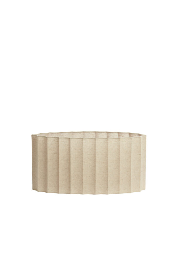 Lampenkap ovaal beige geplooid Light & Living Disli