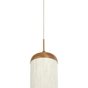 Naturel/beige bekervormige hanglamp katoendraad Light & Living Dania