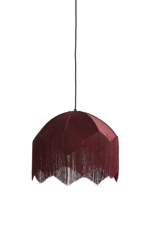 Vintage rode koepel hanglamp velvet Light & Living Malacia