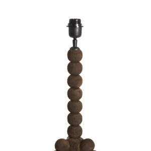 Alternative view of Donkerbruine tafellamp bollen hout Light & Living Veglio