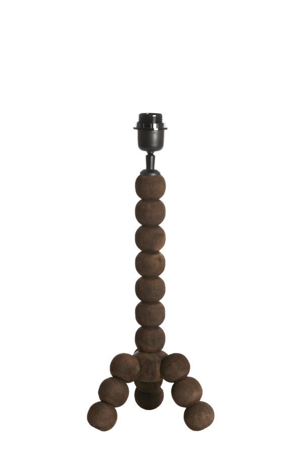 Donkerbruine tafellamp bollen hout Light & Living Veglio - Image 2