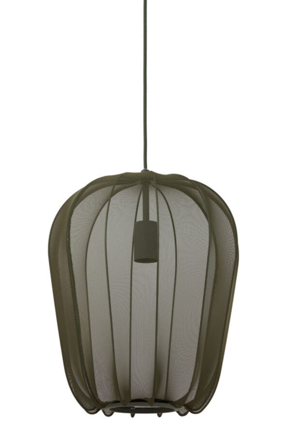 Rustieke groene hanglamp van gaas Light & Living Plumeria