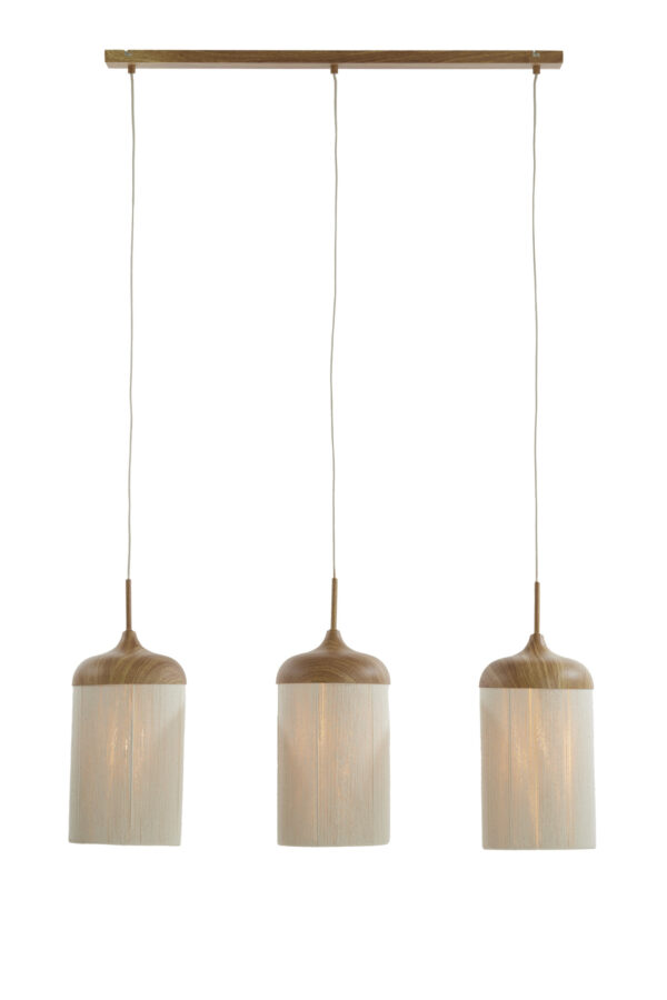 3-licht hanglamp naturel/beige bekervorm Light & Living Dania - Image 2