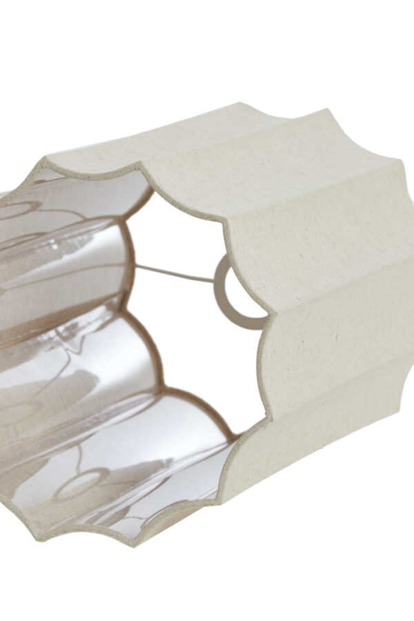 Hoge beige geplooide lampenkap Light & Living Disli - Image 4