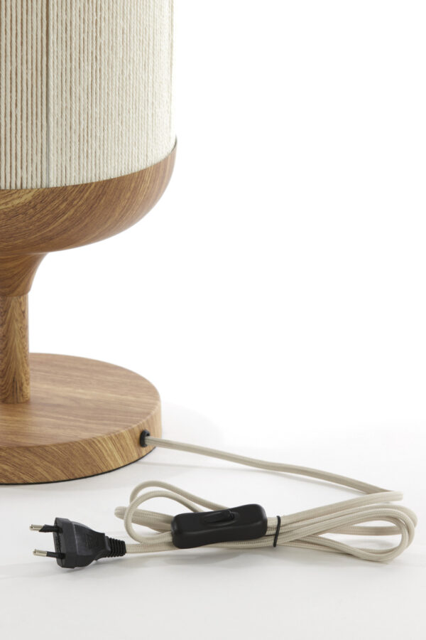 Bekervormige japandi tafellamp beige/naturel Light & Living Dania - Image 8