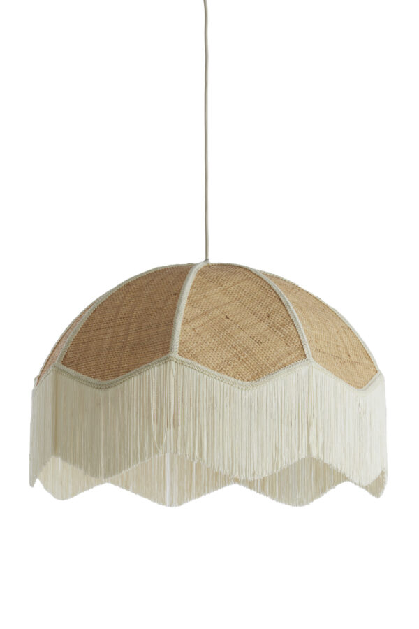 Vintage beige raffia hanglamp Light & Living Malacia