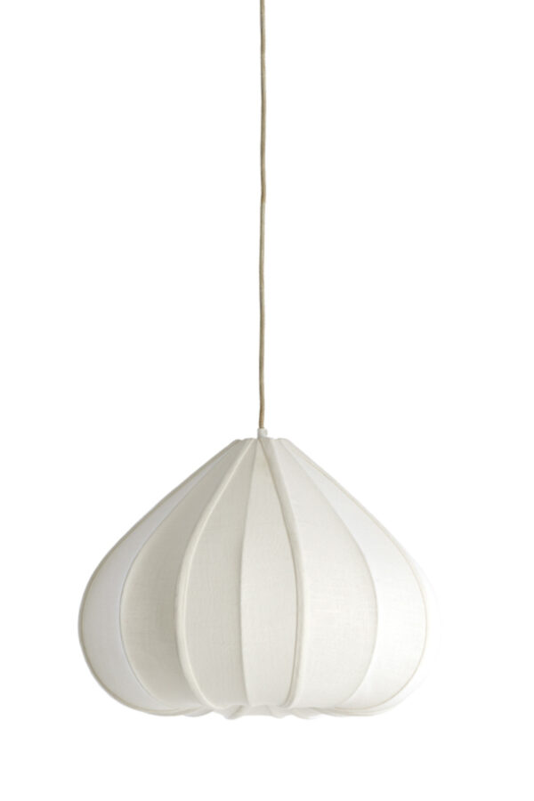 Japandi hanglamp peervorm wit Light & Living Zubeda