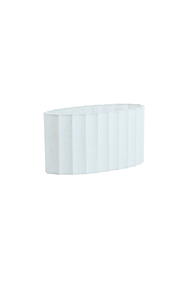 Witte ovale geplooide lampenkap Light & Living Disli - Image 2
