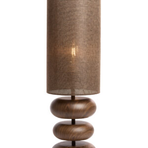 Alternative view of Bruine tafellamp japandi 3-houtplateau Light & Living Danialo
