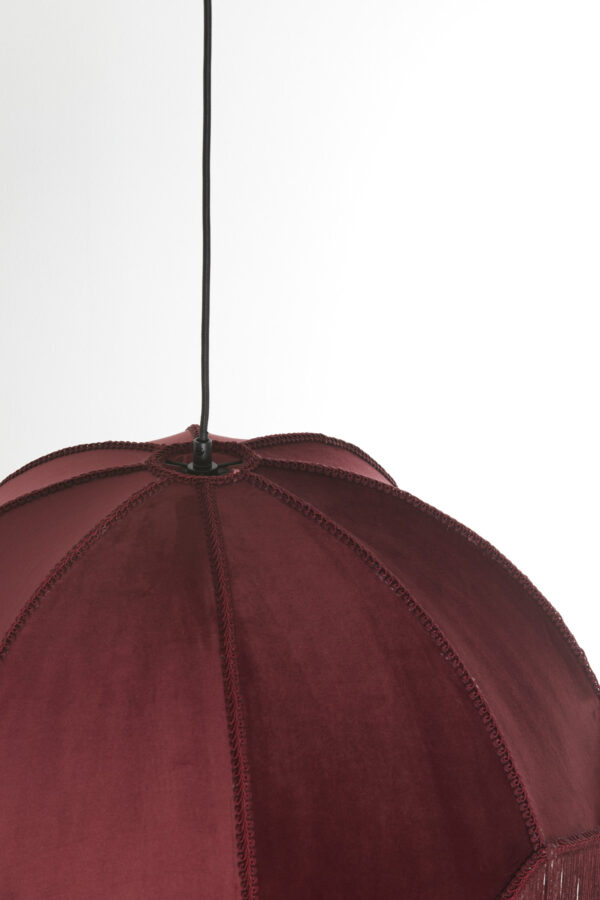 Rode vintage velvet hanglamp Light & Living Malacia - Image 5