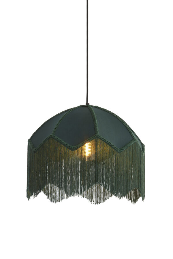 Groene vintage velvet hanglamp koepel Light & Living Malacia - Image 2