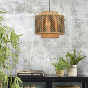 good&mojo-hanglamp-bhutan-naturel/zwart-bamboe-ø40cm-e27-bhutan/h/4034/bn-07