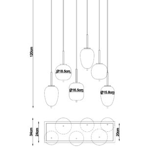 globo-hanglamp-blacky-zwart-glas-groteeettafellamp-e14-15345-6a-1