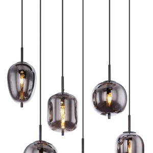 globo-hanglamp-blacky-zwart-glas-groteeettafellamp-e14-15345-6l-1